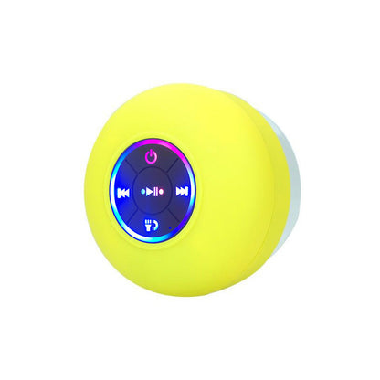 Big Suction Cup Waterproof Shower Bluetooth Speaker LED Light Emitting