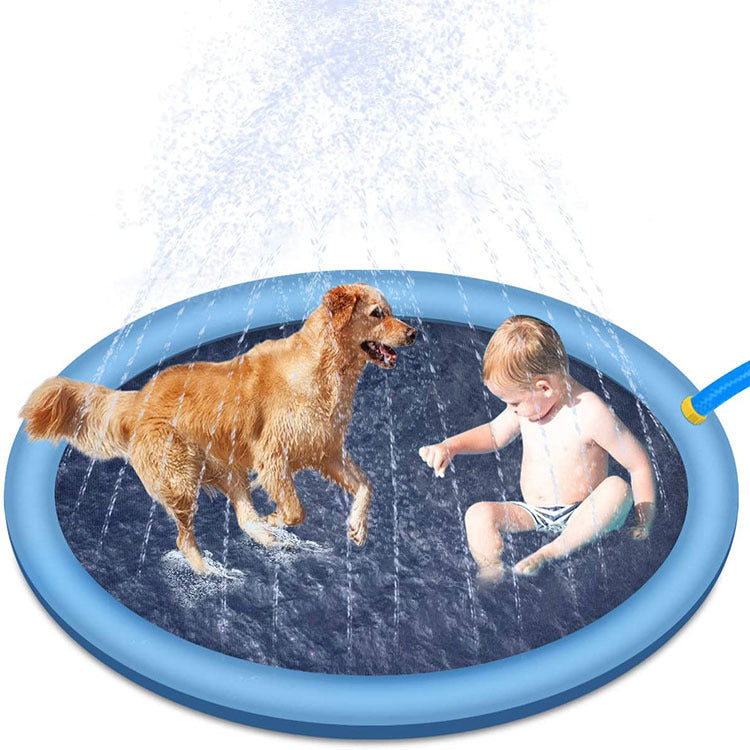 Pool Summer Outdoor Water Toys Fun Backyard Fountain Play Mat Non-Slip Splash Pad For Kids And Pet Dog