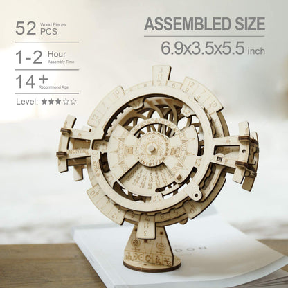 Robotime ROKR DIY 3D Wooden Puzzle Perpetual Calendar Assembly Kids Toy Jigsaws