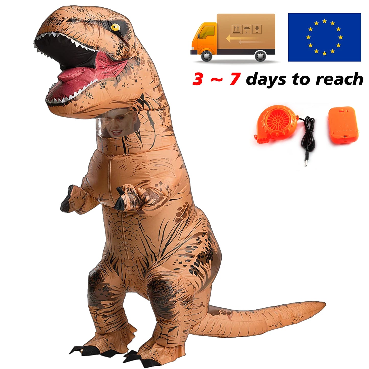 T-rex inflatable Suit Tyrannosaurus Dinosaur Costume Child Kids Adult Role-playing Fancy Halloween Mascot Party Apparel