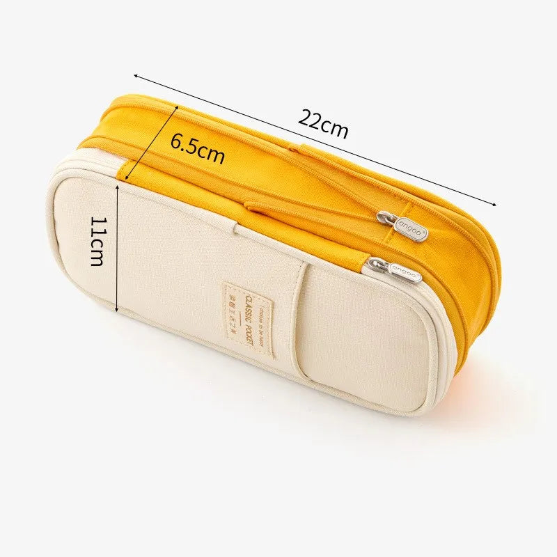 Large Capacity Pencil Case Stationery School Supplies Pencil Cases Pouch Office Desk Storage Bag Students Kids Pen Case Bags Box