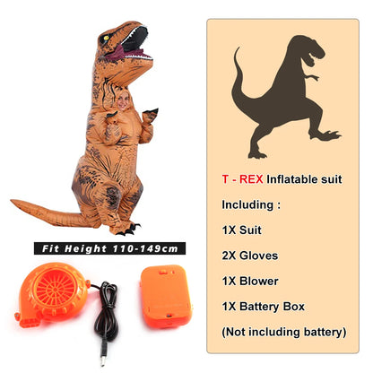 T-rex inflatable Suit Tyrannosaurus Dinosaur Costume Child Kids Adult Role-playing Fancy Halloween Mascot Party Apparel