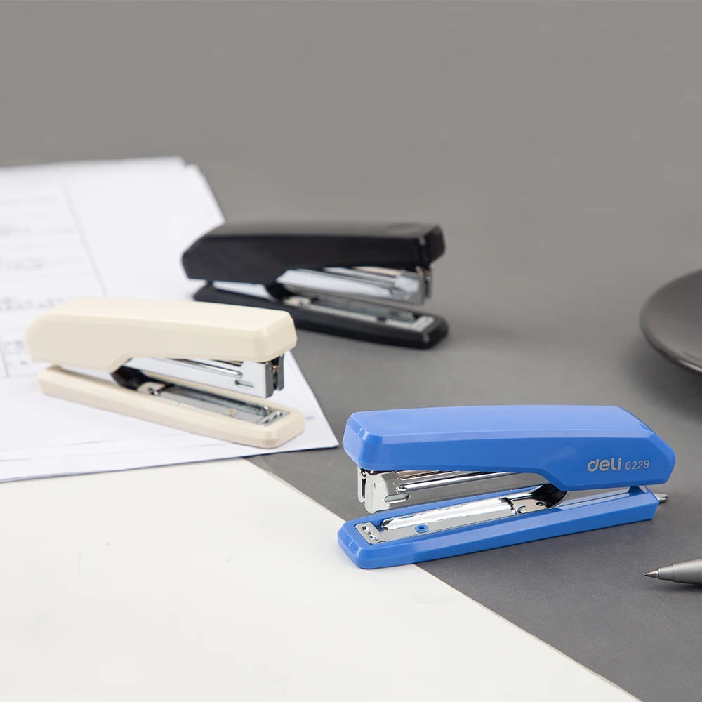 DELI Stapler 10 # Durable Stapling Machine Metal Structure Paper Binding Tools Office Supplies