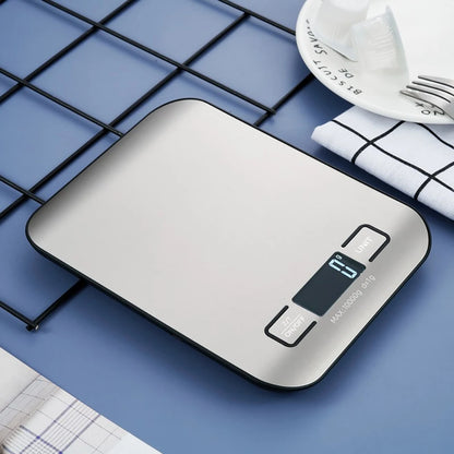 Rechargeable Kitchen Scale LCD Display Stainless Steel Electronic Scales Home Jewelry Food Snacks Weighing Baking Tools