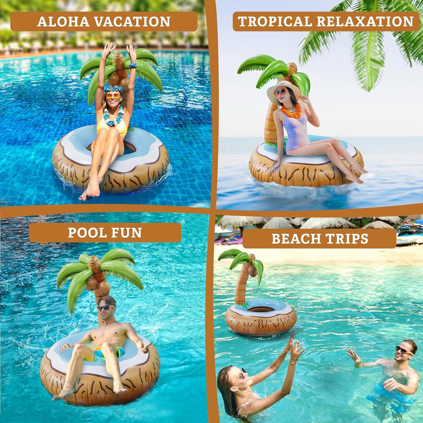 Coconut Tree Inflatable Backrest Recliner