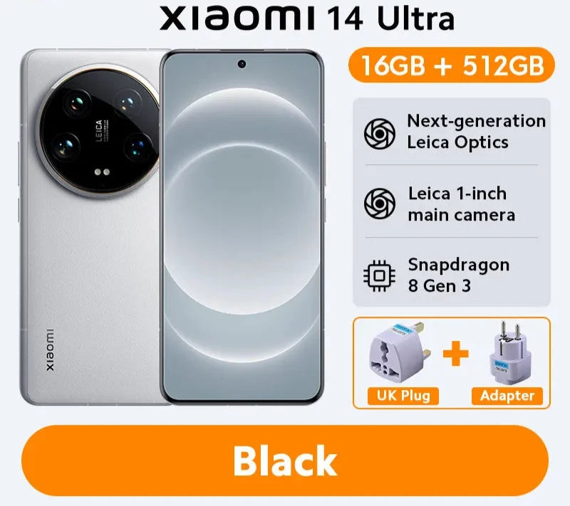 Global Version Xiaomi 14 Ultra Smartphone16GB RAM 512GB ROM Snapdragon 8 Gen 3 120Hz 6.73" AMOLED Leica Camera 50MP 90W