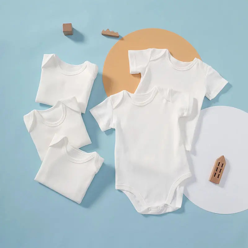 Baby Clothes 100% Cotton Newborn 3-5 Pcs/Set  Rompers Summer Short Sleeve Infant Pajamas