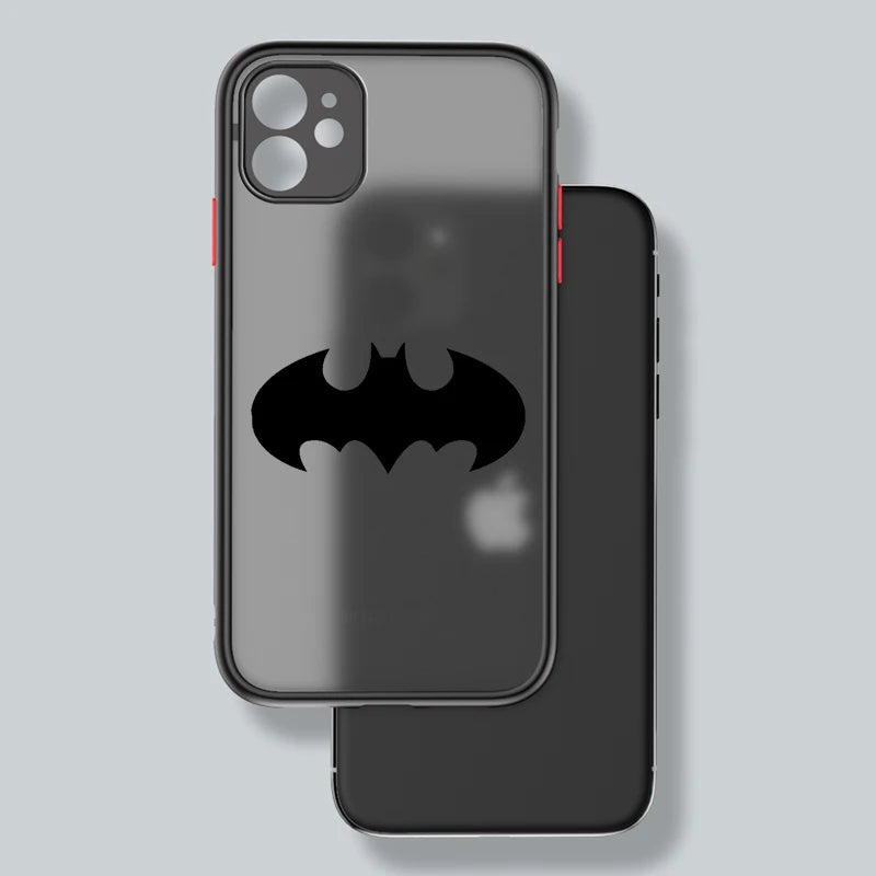 DC Batman Phonecase For Apple iPhone 14 13 12 11 Mini XS XR X 8 7 6S 6 Pro Max Plus Frosted Translucent Phone Case