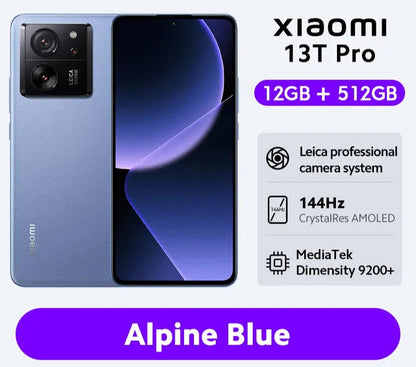 Xiaomi 13T Pro Global Version 6.67" 144Hz AMOLED Display 5G 50MP Leica Camera 5000mAh Battery 120W HyperCharge IP68 Waterproof