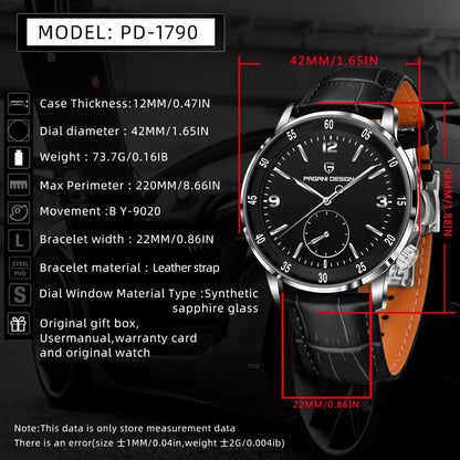 PAGANI DESIGN 2024 New 42MM Pilot Watch Original Design Four Seasons Business Automatic Mechanical Watches 100M waterproof ﻿