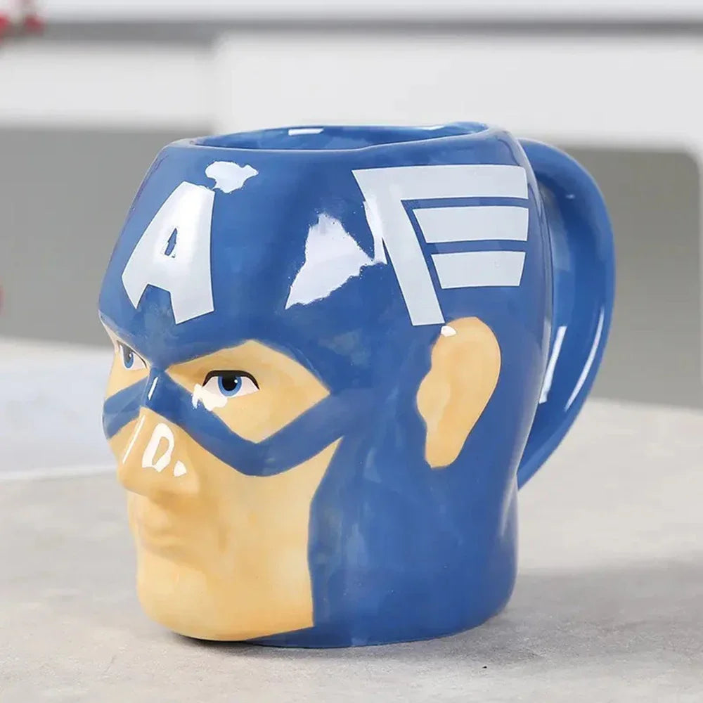 Avengers Creative  Ceramic Cup Spider Man Captain America Hulk Thor Iron Man Superman Cartoon Anime Mug Mug Coffee Milk Cup