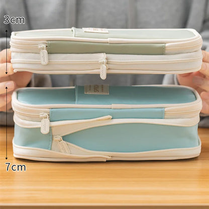 Large Capacity Pencil Case Stationery School Supplies Pencil Cases Pouch Office Desk Storage Bag Students Kids Pen Case Bags Box