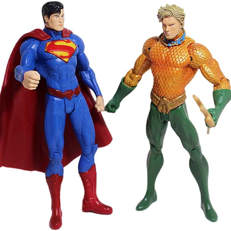 7Pcs DC Comics Justice League Action Figures Superman Batman Wonder Woman The Flash Green Lantern Aquaman Martian Manhunter Toys