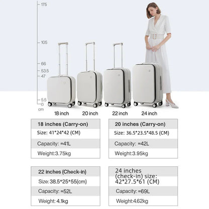 Mixi Patent Design Aluminum Frame Suitcase Carry On Rolling Luggage Beautiful Boarding Cabin 18 20 24 Inch M9260