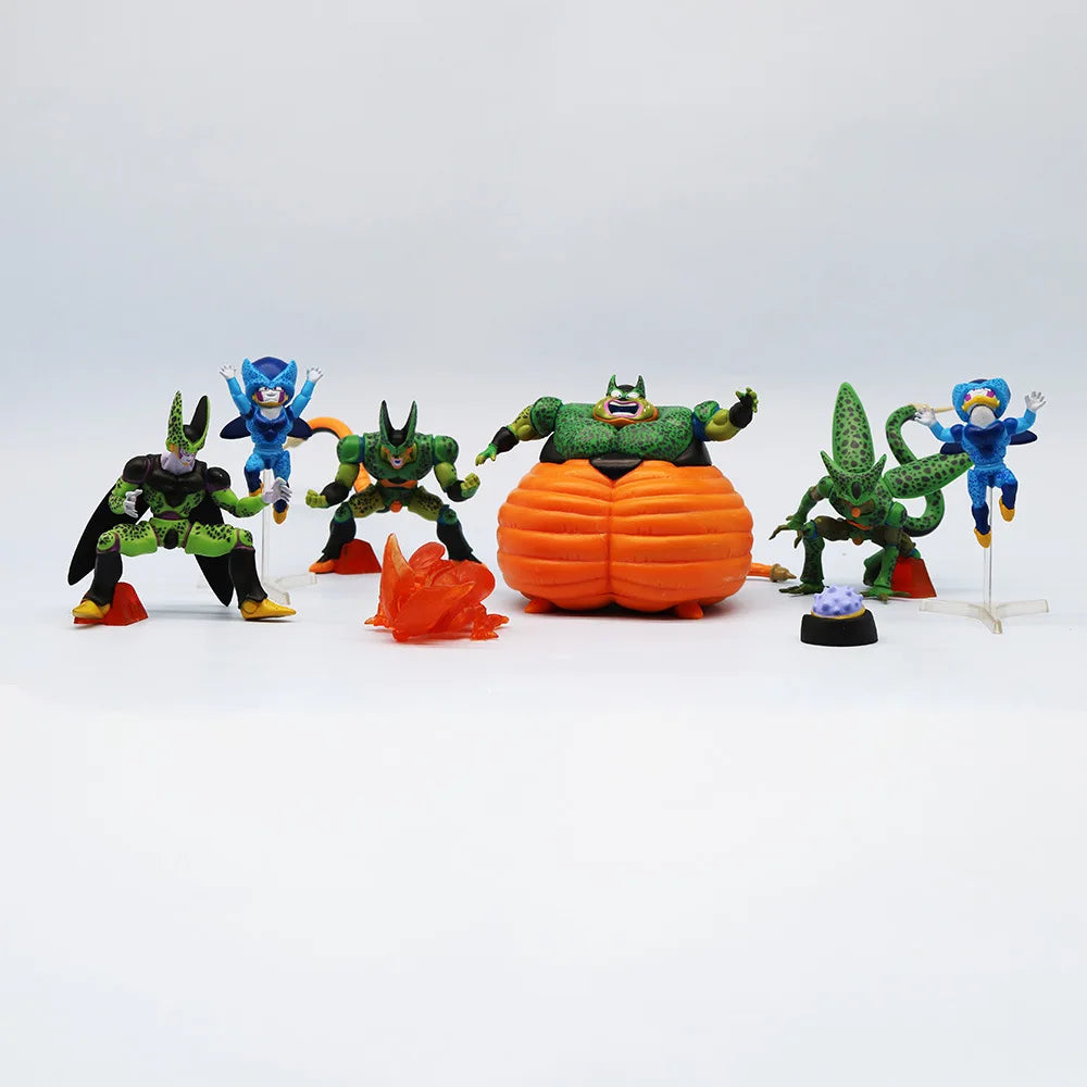 7pcs/set Dragon Ball Z Cell Figure Perfect Cell First Form Pvc Action Figures Collection Model Toys