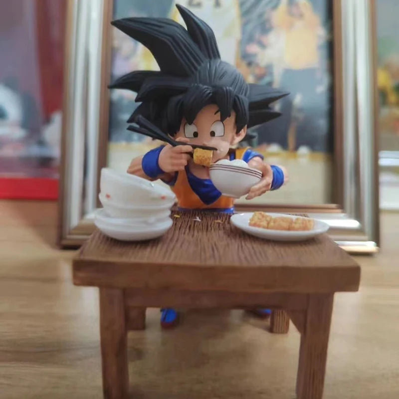 Dragon Ball Z Vegeta Figure Son Goku eating 8cm Pvc Action Figures Collection Model Toys