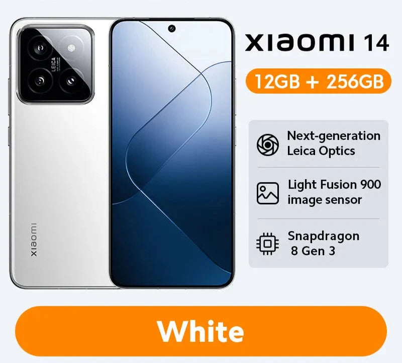 Xiaomi 14 Global Version 256GB 512GB 120Hz 6.36" AMOLED Display Snapdragon 8 Gen 3 Smartphone 50MP Leica Camera 90W HyperCharge