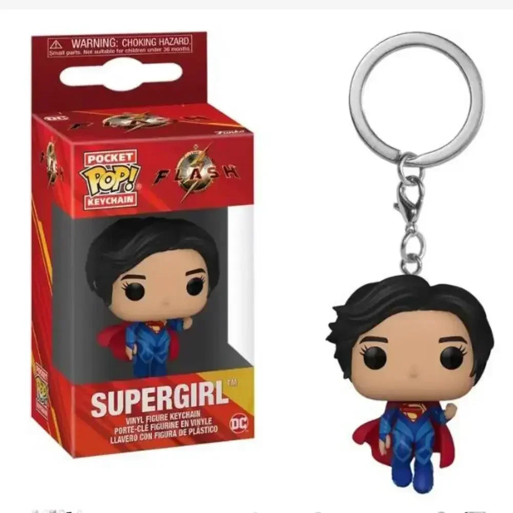 POP Keychain funko DC Wonder Woman Superman the Flash Aquaman Arrow Daredevil Cyborg Batman POP Action Figure Collection Toys