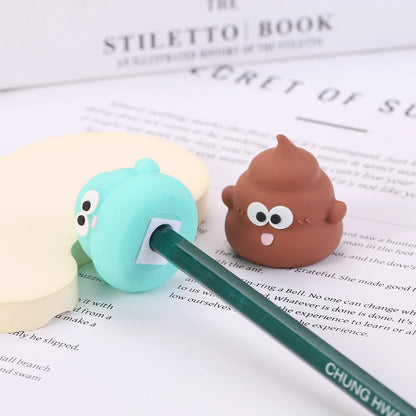 Creative Mini Cute Poop Pencil Sharpener for Elementary School Students Convenient Pencil Sharpener Children's Reward Gift