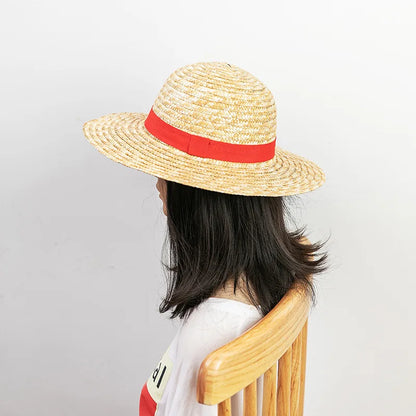 One Piece Straw Hat Anime Cosplay Prop Luffy Cap Role Play Stage Performance Accessories Adult Unisex Sunshade Hat