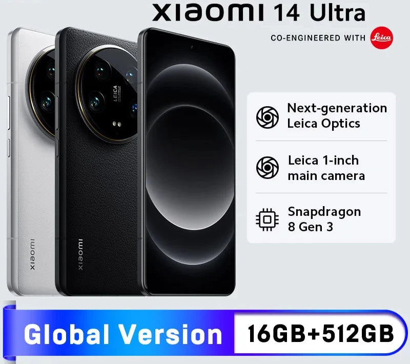 Global Version Xiaomi 14 Ultra Smartphone16GB RAM 512GB ROM Snapdragon 8 Gen 3 120Hz 6.73" AMOLED Leica Camera 50MP 90W