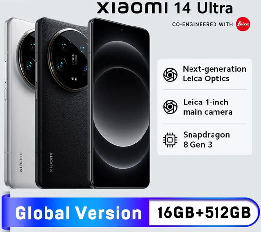 Global Version Xiaomi 14 Ultra Smartphone16GB RAM 512GB ROM Snapdragon 8 Gen 3 120Hz 6.73" AMOLED Leica Camera 50MP 90W