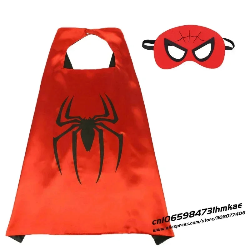 Disney Marvel Masquerade Mask Cape Cloak Anime Spider Man Batman Cloak Action Figure Marvel Toys Cosplay Child Xmas Party Gifts