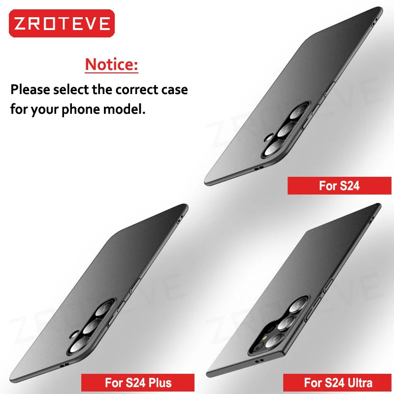 Samsung S24 Case ZROTEVE Slim Matte Hard PC Cover For Samsung Galaxy S24 S23 Ultra S22 Plus S20 S21 FE S10 S10e Phone Cases