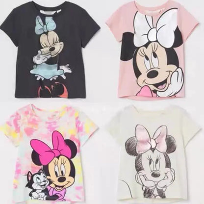 Minnie Mouse T-shirt Babies Girls O-neck Cotton