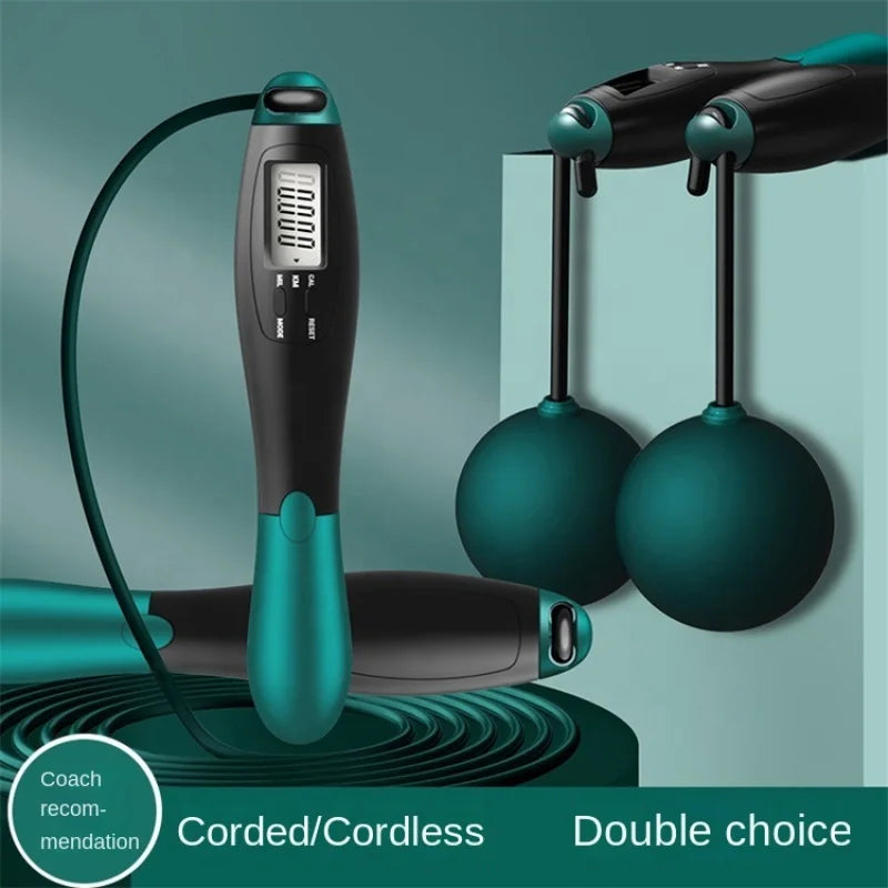 Smart Cordless Electronic Jumping Rope Counting Speed Skipping Counter Gym Fitness Crossfit Skipping Smart Jump Rope with LCD Screen