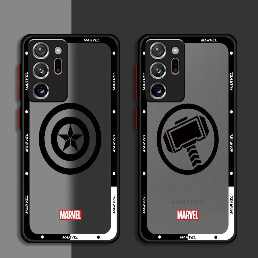 Marvel Phone Case for Samsung Galaxy S22 S24 Ultra S23 S21 Note 20 Ultra Note 10 Plus 8 9 Matte Cover Shockproof