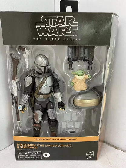 Star Wars The Black Series - Din Djarin The Mandalorian and The Child Baby Yoda Joints Moveable Action Figure Model Toys