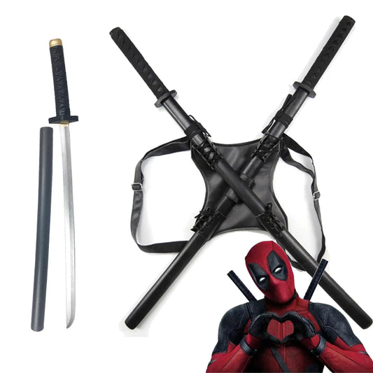 61cm Marvel Deadpool Katana Pu Anime Soul Figur Sword Samurai Knife Ninja Sword Cosplay Props Weapon For Youth Toy