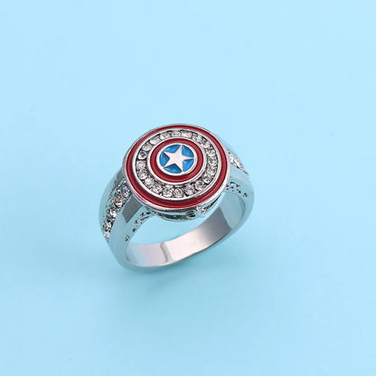 Marvel Captain America Shield / The Avengers Logo Rings Vintage Jewelry Rings