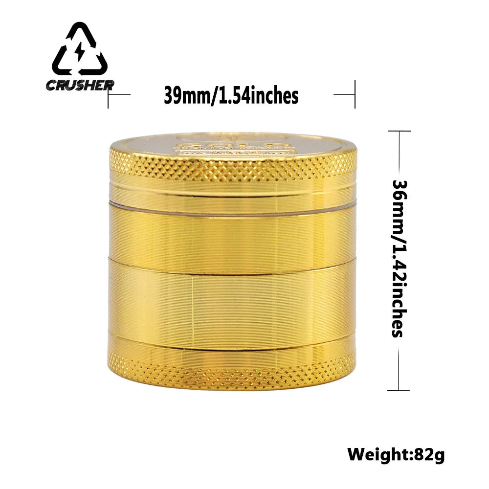 40mm 4-Layer Zinc Alloy Herbal Herb Tobacco Grinders for Smoking ,Metal Tobacco Cutting Pipe Accessories Tobacco Pipes Herb Mills