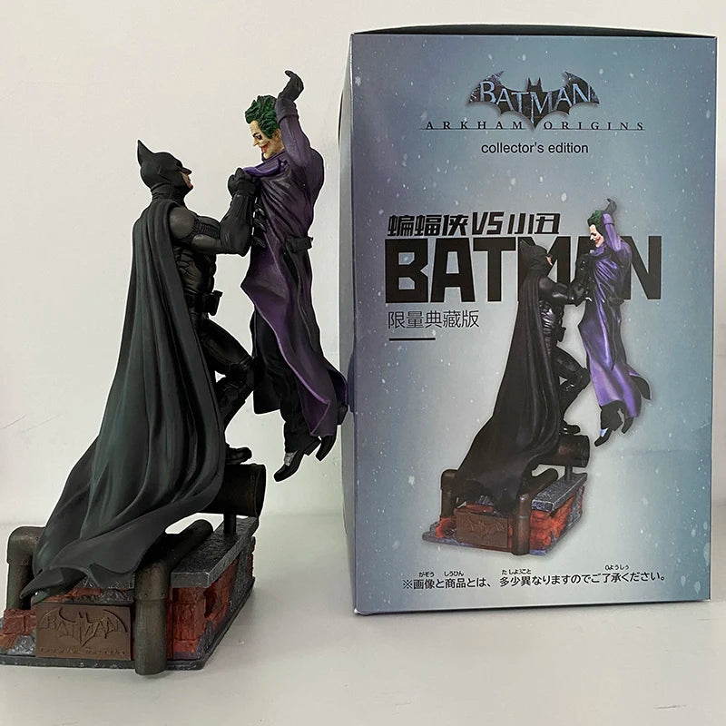 DC Batman VS Joker Action Figure Arkham Comic Anime Bruce Wayne Joker Figure With Base Big Statue Collection Model