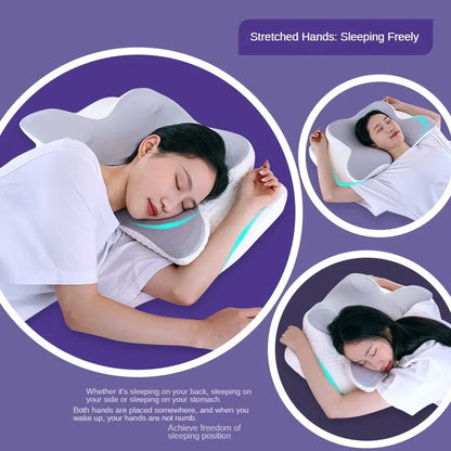 ZEN Anti Snore Memory Foam Pillow , Relaxing Cervical Slow Rebound Neck Pillow Pain Relief Sleeping Orthopedic Pillow Beding