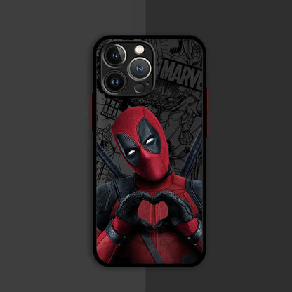 Marvel Deadpool Hard PC Luxury Matte Cover Case for iPhone XR X 14 Plus XS Max 8 Plus 13 Mini 15 Pro Max 12 11 Pro 7 12 Pro