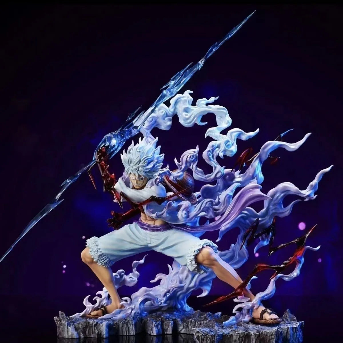 28cm One Piece Figure Sun God Gear 5 Nika Action Figure GK Thunderbolt Model PVC Collectible Toy