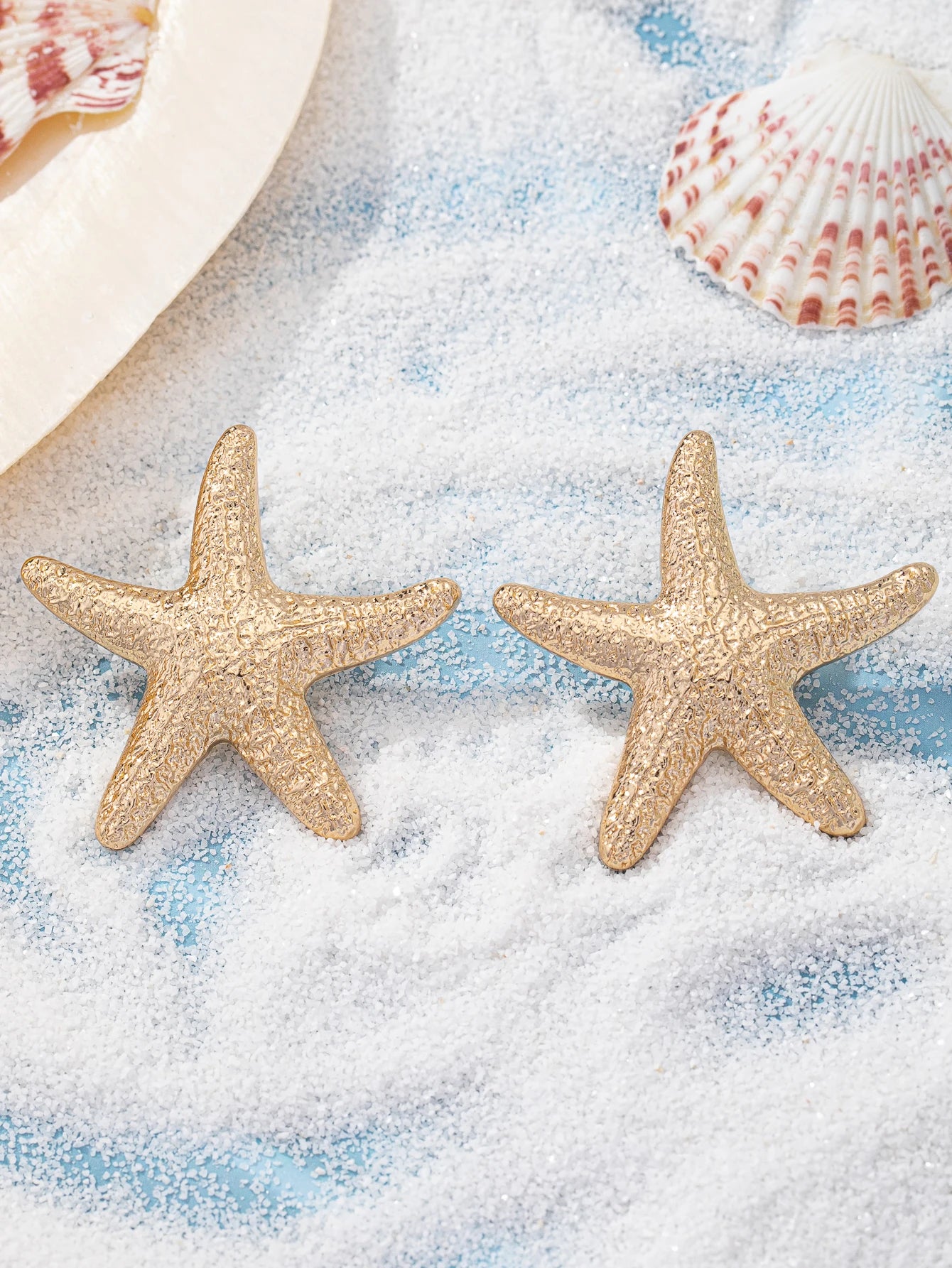 1 pair of Summer Starfish Stud Earrings - Classic Sea Style