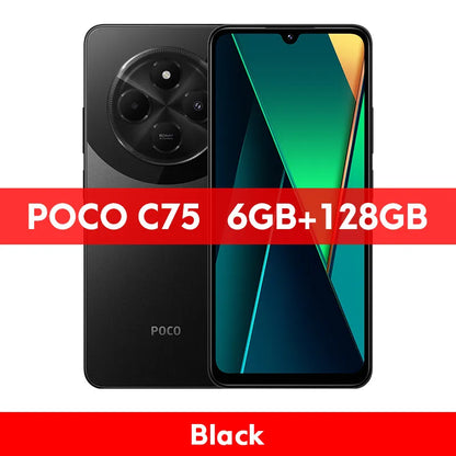 POCO C75 Global Version Smartphone 128GB/256GB 6.88" Dot Drop Display Helio G81-Ultra 50MP Camera Massive 5160mAh Battery NFC