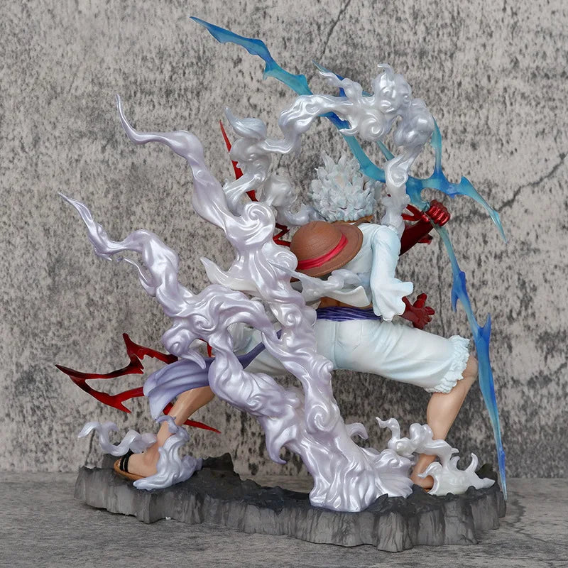 28cm One Piece Figure Sun God Gear 5 Nika Action Figure GK Thunderbolt Model PVC Collectible Toy