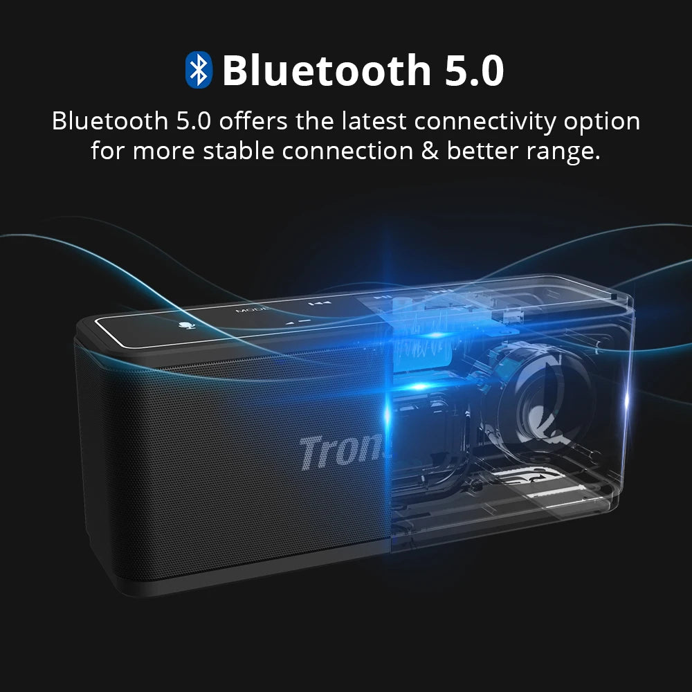 Original Tronsmart Mega Bluetooth Speaker 40W Portable Speaker with Touch Control Soundbar support Voice Assistant,NFC,MicroSD