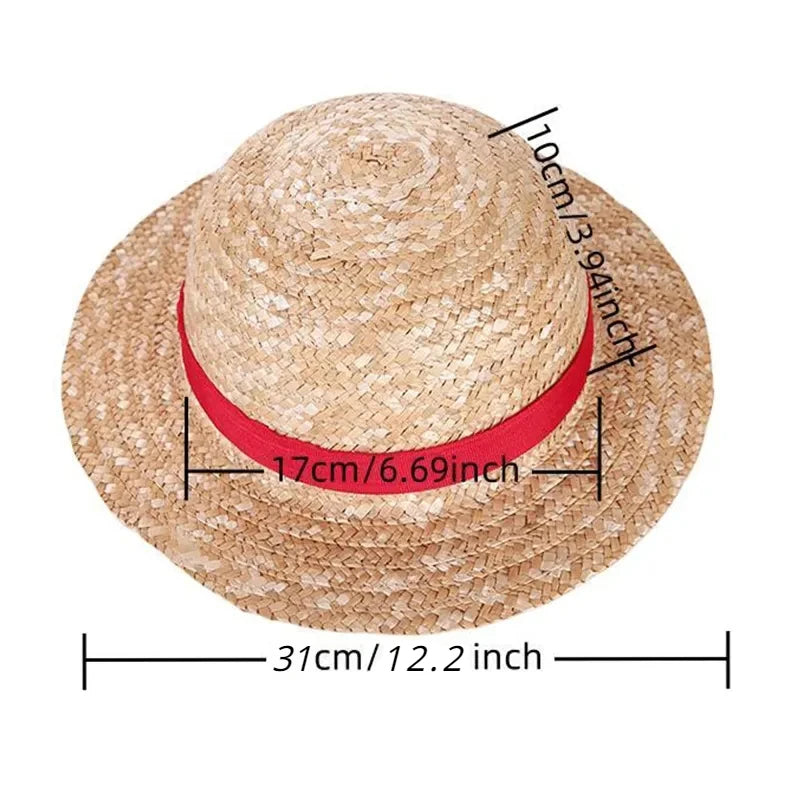 One Piece Straw Hat Anime Cosplay Prop Luffy Cap Role Play Stage Performance Accessories Adult Unisex Sunshade Hat