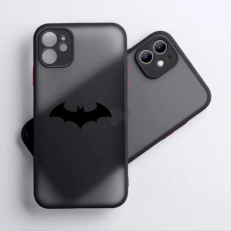 DC Batman Phonecase For Apple iPhone 14 13 12 11 Mini XS XR X 8 7 6S 6 Pro Max Plus Frosted Translucent Phone Case