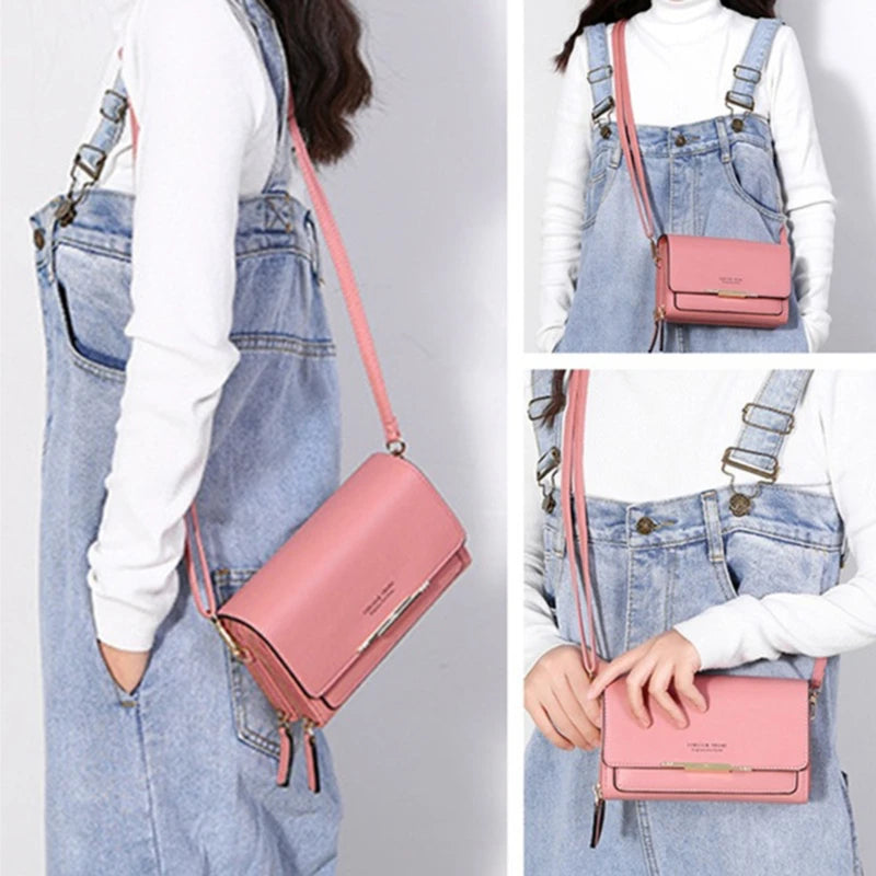 Women's Wallet Purse Korean Handbag Multi Card Large Capacity Casual Shoulder Bag Mobile Phone Packet Fashion New Style