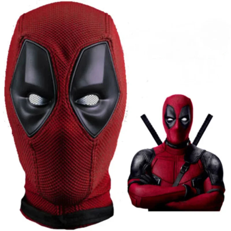 Deadpool Cosplay Mask Knitted Cotton Mesh Helmet Movie Deadpool Halloween Party Carnival Costume Props