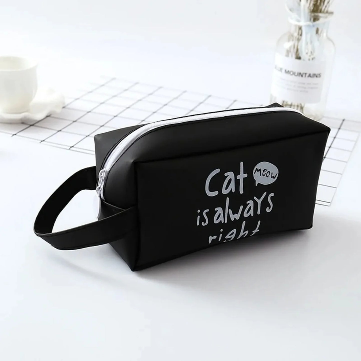 Kawaii Cute Cat Pen Pencil Bag Silicon School Stationary Receive Tools Makeup Pouch Cosmetics Caseback To School