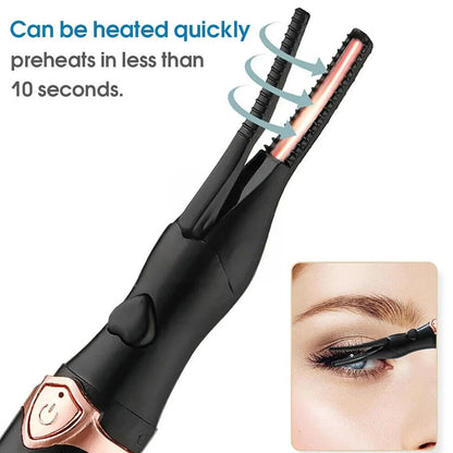 Eyelash Curler Rechargeable & Heated Portable, Natural Long Lasting Curling, For Women