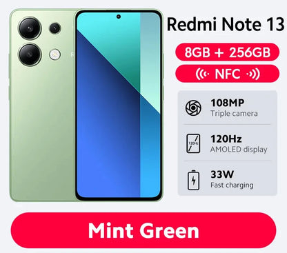 [Global Version] Xiaomi Redmi Note 13 Smartphone 128GB / 256GB 6.67" AMOLED display 108MP Camera Snapdragon 685 5000mAh